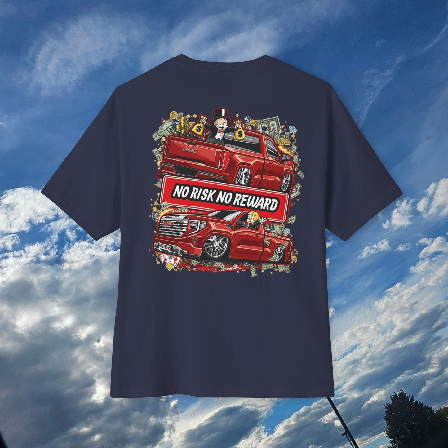 No Risk No Reward Oversized Tee, Unisex Graphic Tee, Streetwear Shirt, Casual Tee, Inspirational T-Shirt, Gift for Car Enthusiasts