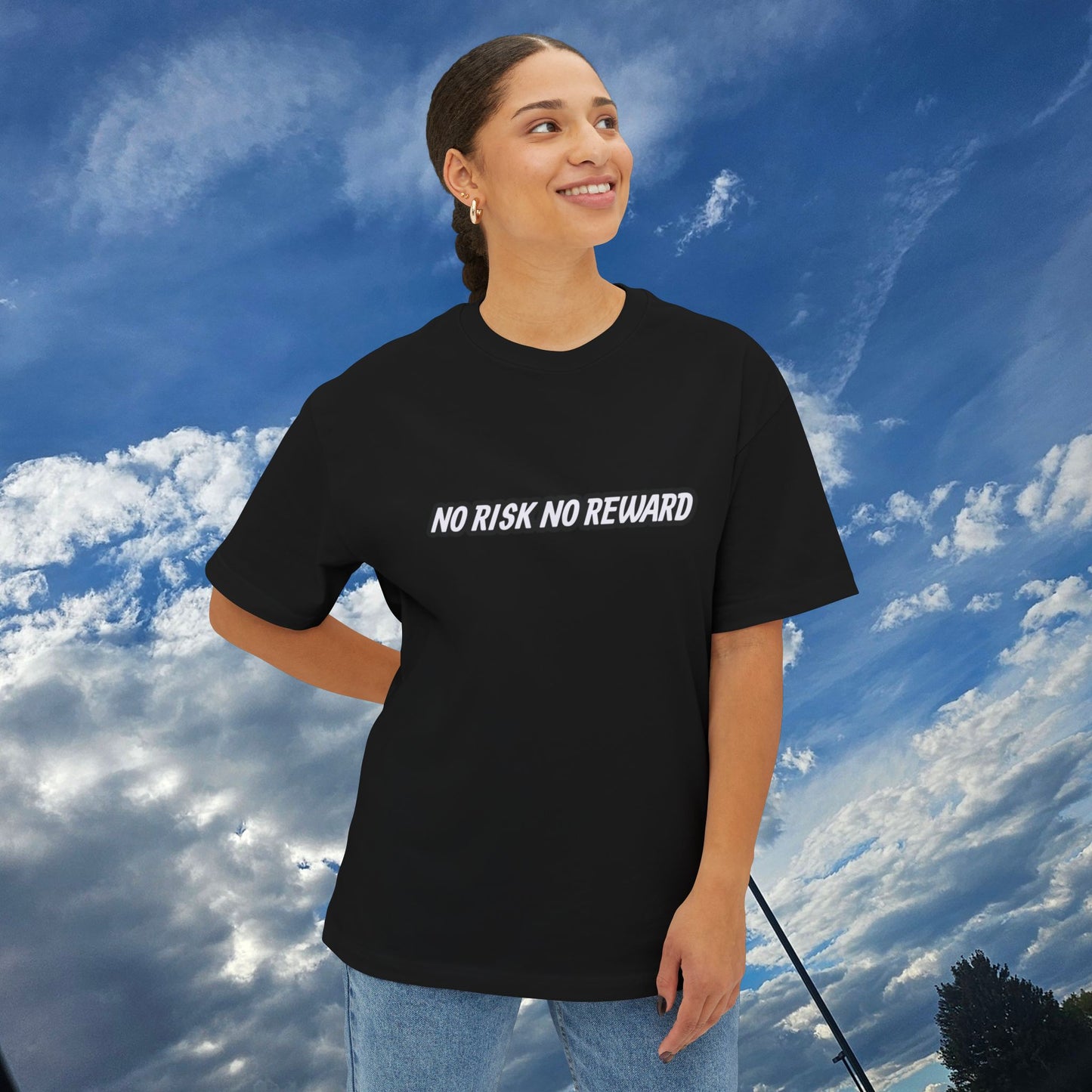 No Risk No Reward Oversized Tee, Unisex Graphic Tee, Streetwear Shirt, Casual Tee, Inspirational T-Shirt, Gift for Car Enthusiasts