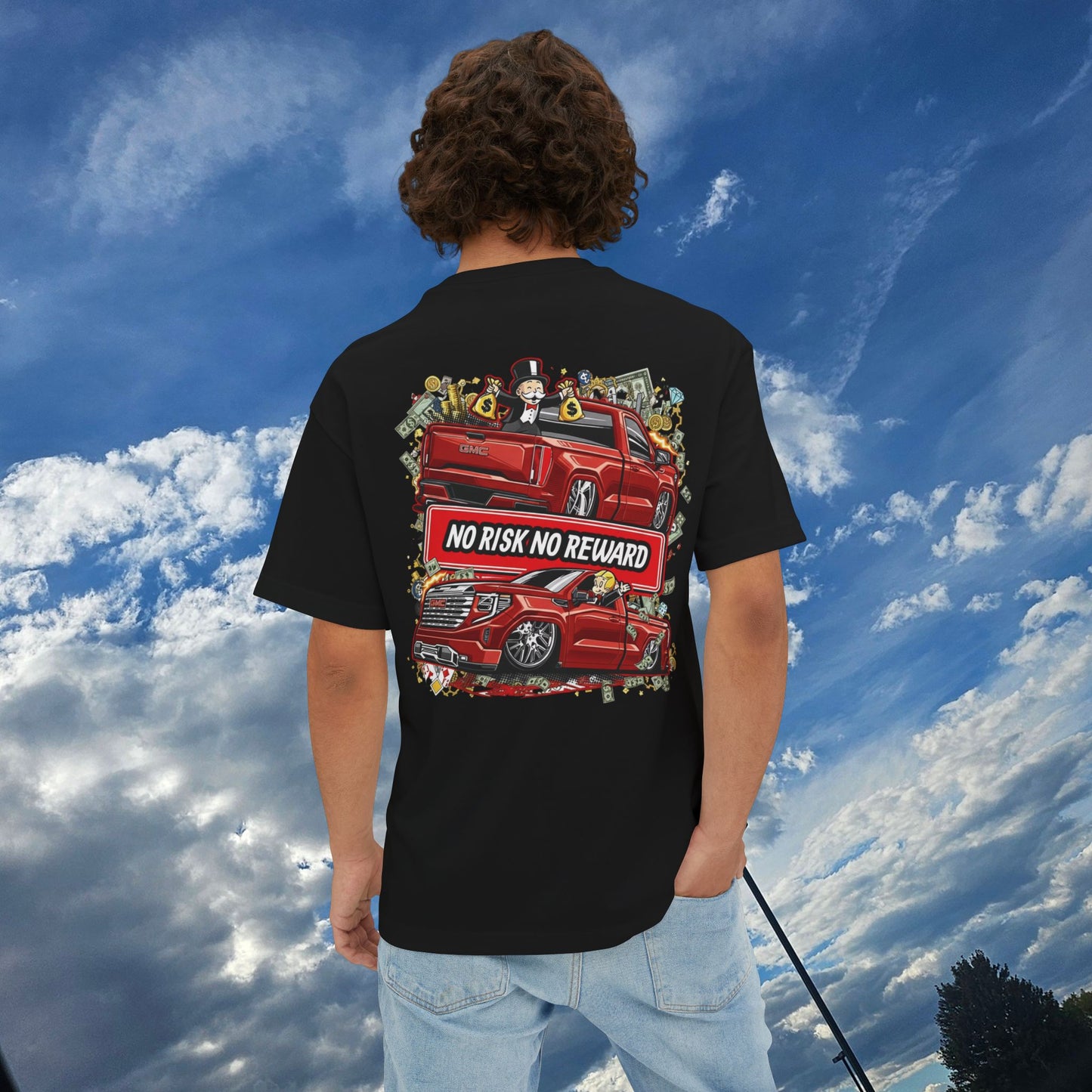 No Risk No Reward Oversized Tee, Unisex Graphic Tee, Streetwear Shirt, Casual Tee, Inspirational T-Shirt, Gift for Car Enthusiasts