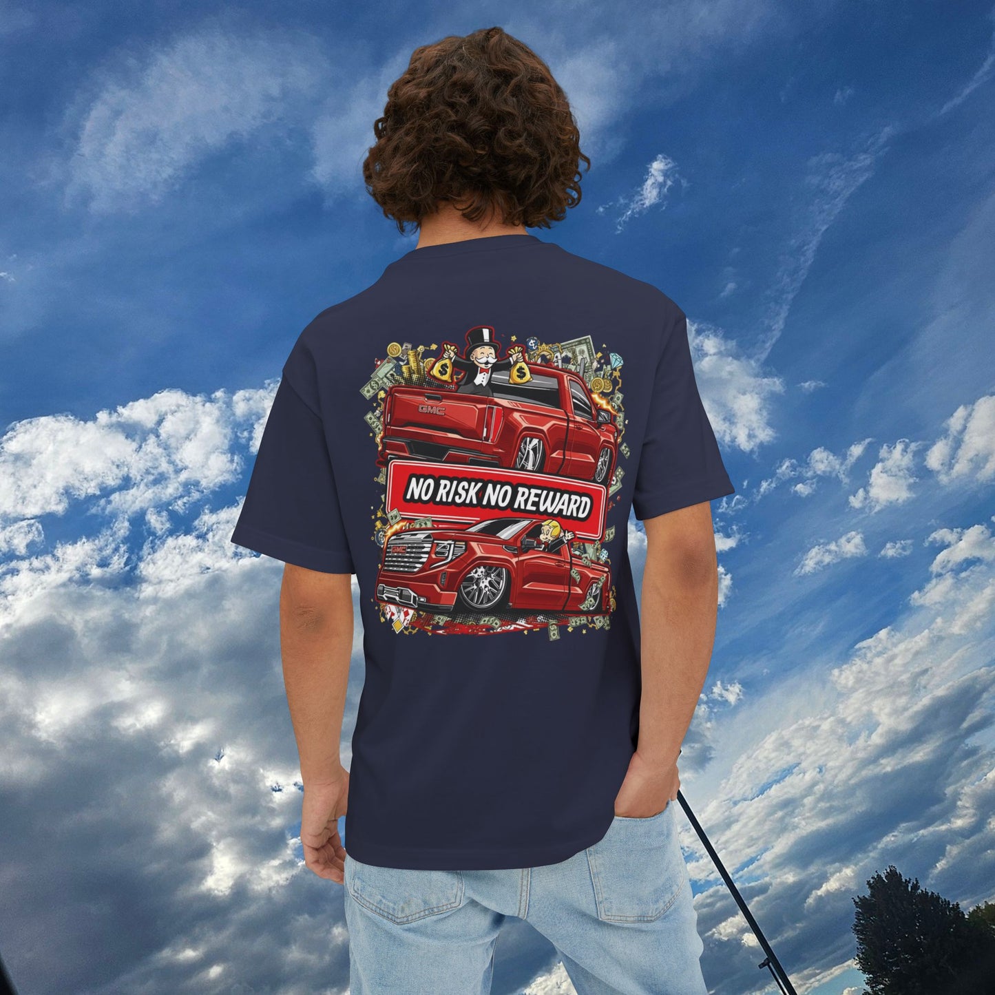 No Risk No Reward Oversized Tee, Unisex Graphic Tee, Streetwear Shirt, Casual Tee, Inspirational T-Shirt, Gift for Car Enthusiasts