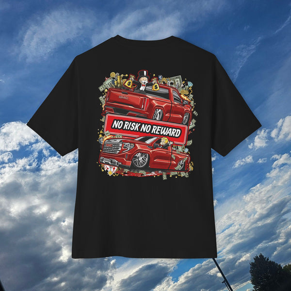 No Risk No Reward Oversized Tee, Unisex Graphic Tee, Streetwear Shirt, Casual Tee, Inspirational T-Shirt, Gift for Car Enthusiasts