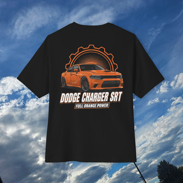 Dodge Charger SRT Tee — Full Orange Power Oversized Boxy T-Shirt