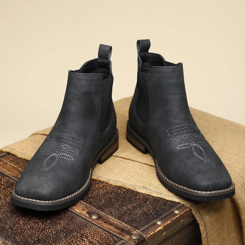 Luxury Men's Chelsea Boots Fashion Handmade Leather, Men Botas2025