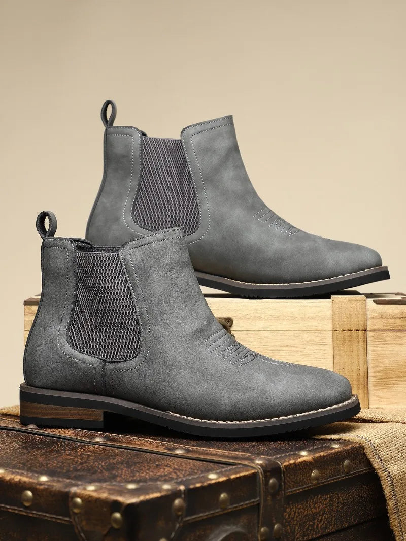 Luxury Men's Chelsea Boots Fashion Handmade Leather, Men Botas2025