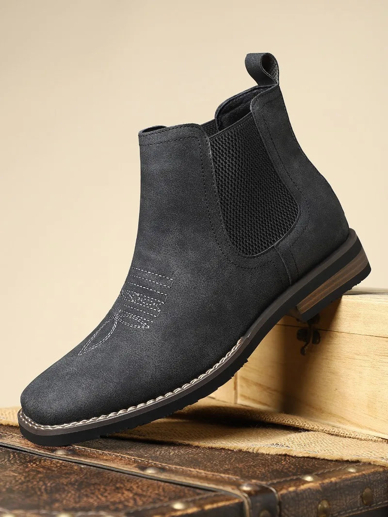 Luxury Men's Chelsea Boots Fashion Handmade Leather, Men Botas2025