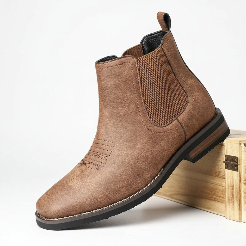 Luxury Men's Chelsea Boots Fashion Handmade Leather, Men Botas2025